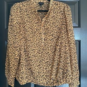 Who What Wear leopard blouse